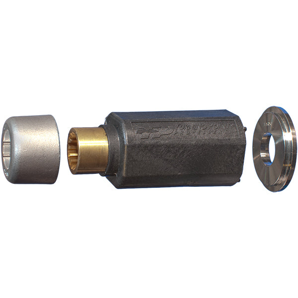 Turning Point nav til Volvo Penta, set fra siden med detaljeret design.