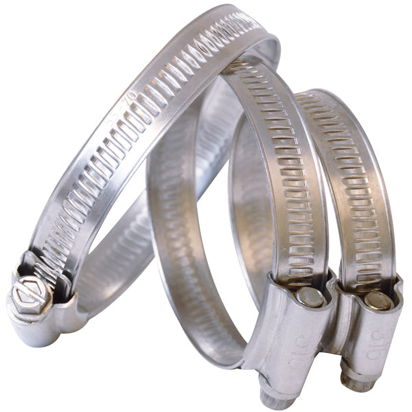 1852 spændebånd i rustfrit stål AISI 316, set forfra