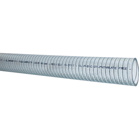 SeaTec klar slange på rulle, 19mm, med stålspiral, til bådtransport.