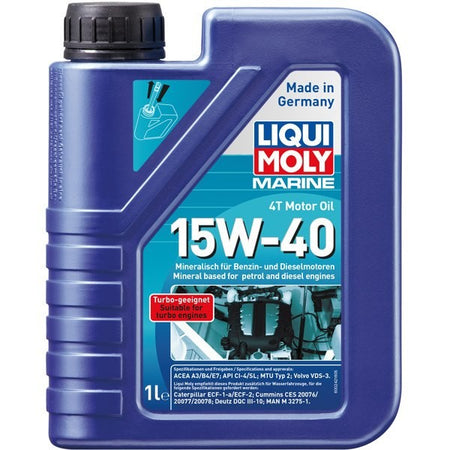 Liqui Moly Marine 4T motorolie i 20 liters dunk, perfekt til bådmotorer.