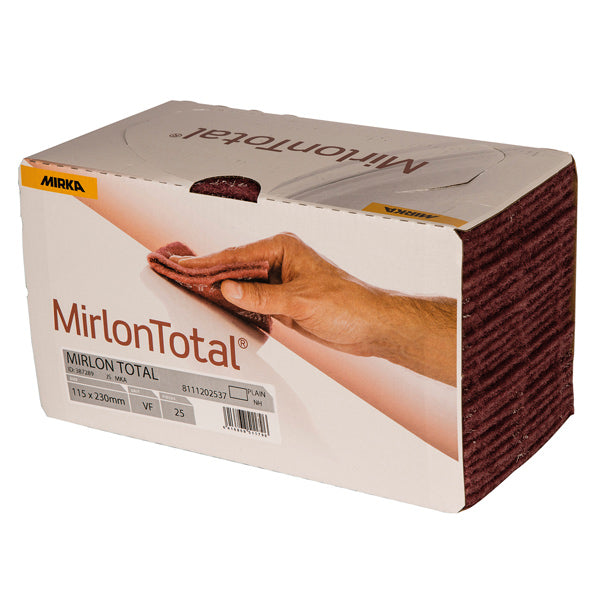 Mirka slibesvamp 360 rød set forfra, 115x230 mm størrelse.