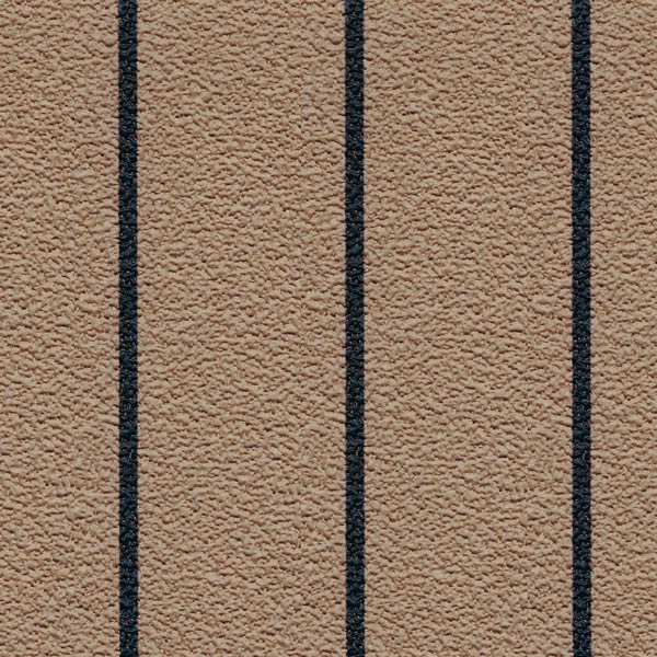 Gisatex antislide marine floor teak, rullet op på et bord
