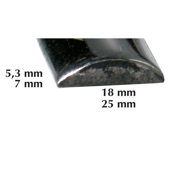 Detailvisning af SeaTec fenderliste, fleksibel og holdbar halv rund profil.