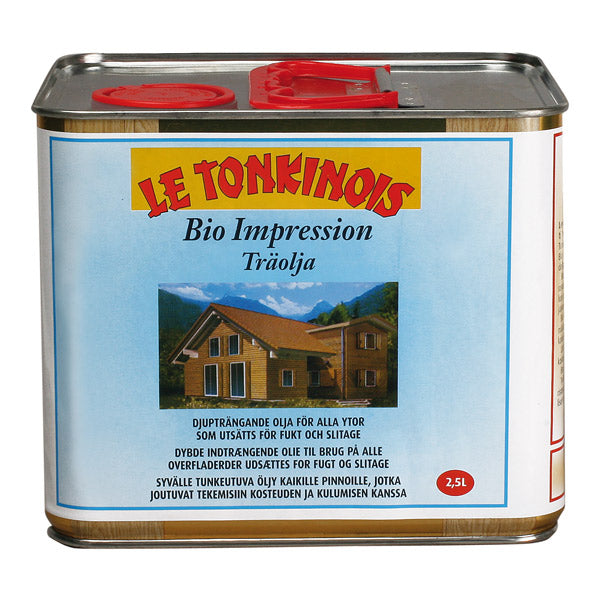 Le Tonkinois Bio Impression træolie i 2,5L beholder med naturlig finish