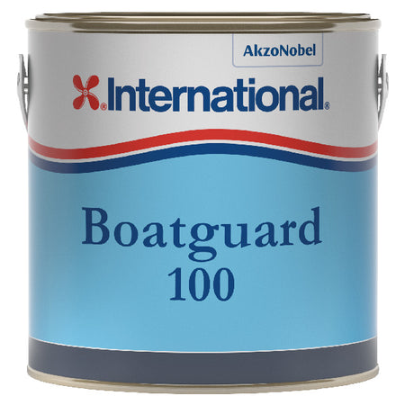 International Boatguard 100 2,5L bundmaling i navy farve i produktbillede.