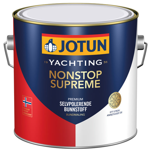 Jotun non-stop supreme mørkeblå bundmaling i 2.5 liters emballage