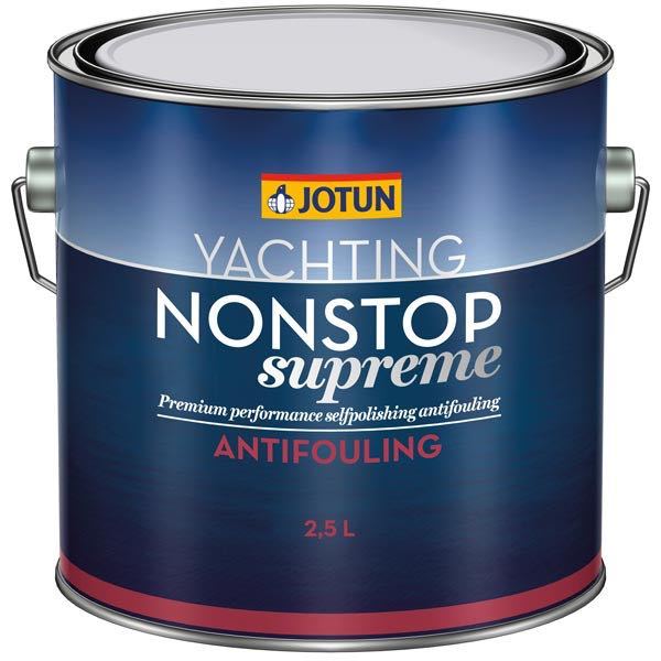Close-up af Jotun non-stop supreme bundmaling, mørkeblå farve