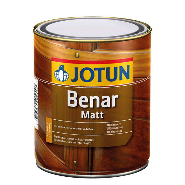Jotun Benar Mat alkydolie i emballage på hvid baggrund