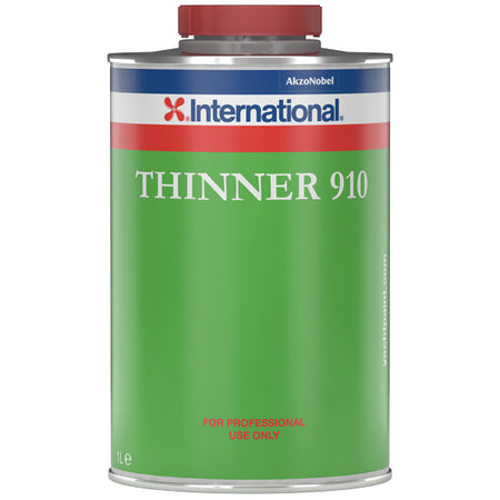 International Fortynder 910 Fast Spray Solv 5 L på en hvid baggrund, klar til brug.