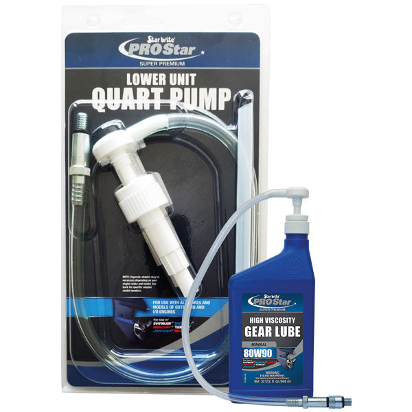 Star Brite gearoliepumpe med fleksibel slange set fra siden