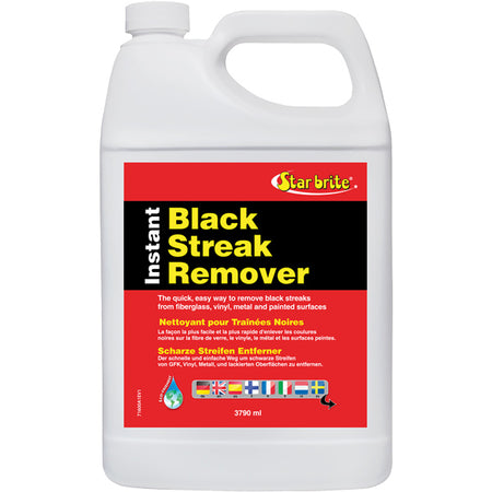 Star Brite Instant black streak remover i flaske, klar til brug på båd.