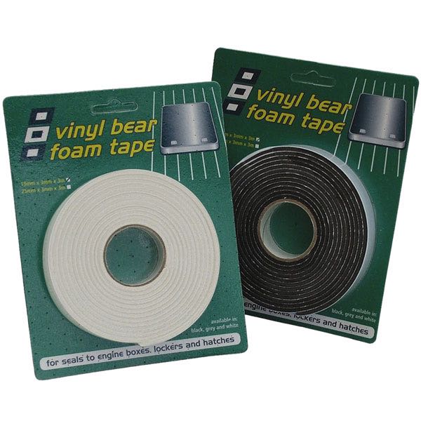 PSP vinyl foam tape i hvid farve set fra siden