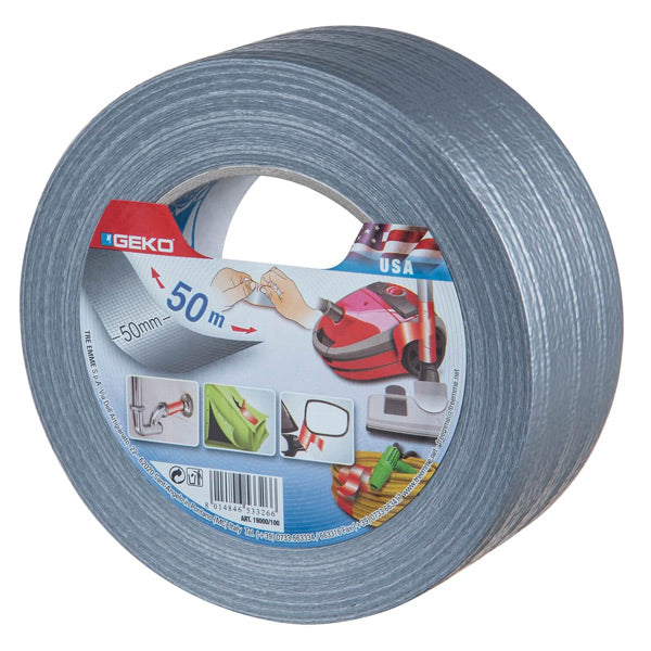 Geko, Ultra Repair tape Gaffa grå 50mm X 50m