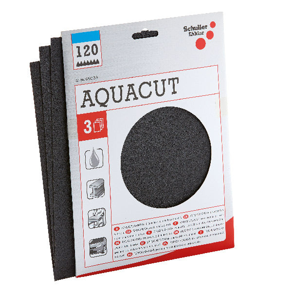 Vådslibepapir fra Schuller med kornstørrelse 1000, 230 x 280 mm