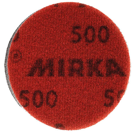 Foranvisning af Mirka abralon Grip sandpapir i brug på overflade.