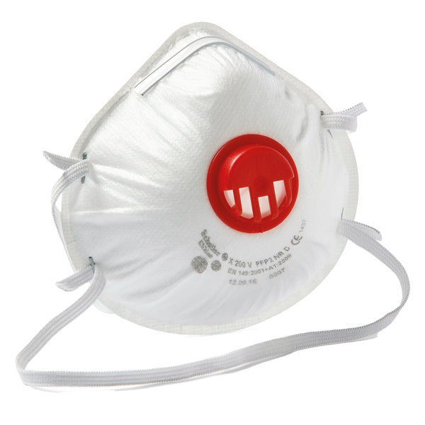 SeaTec støvmaske med ventil set forfra, pakke med to stk.