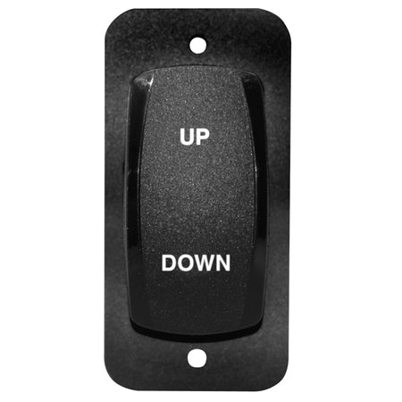 Lenco rocker switch til dobbel actuator, monteret på båd panel