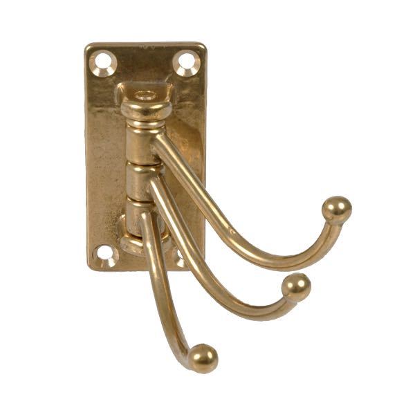 Messingknage fra Foresti med tre dobbelt kroge i en elegant finish