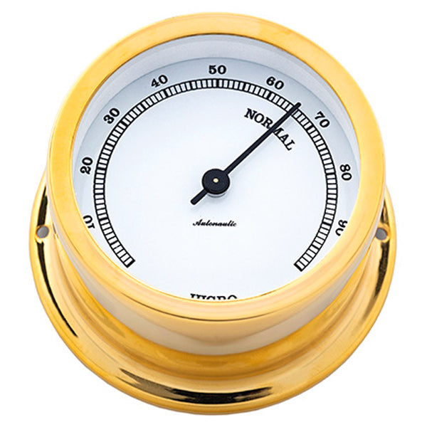 AutoNautic, SeaTec, Autonautic minor 72 hygrometer Ø72 mm forgyldt messing
