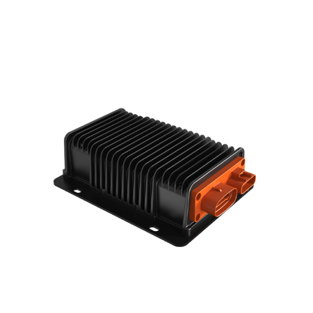 Epropulsion DC-DC converter set forfra med tilslutninger synlige.