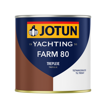 Jotun Farm 80 tætning i mørkebrun farve, set forfra med låg åbent