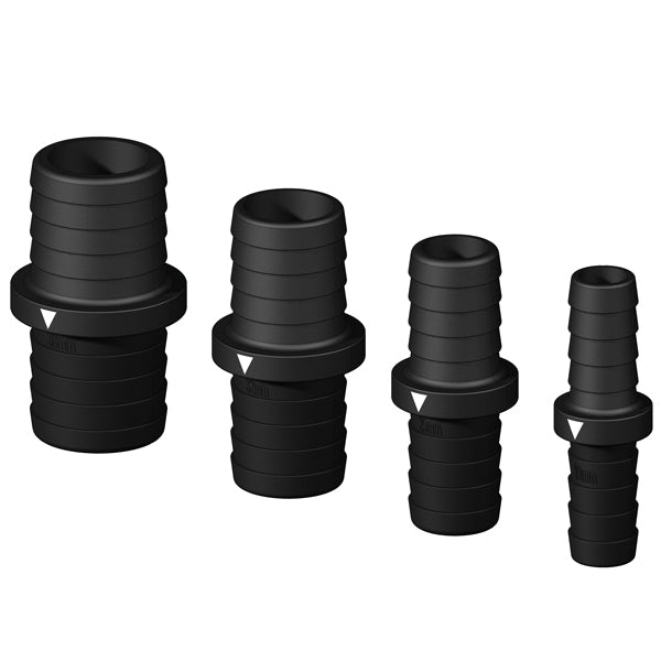 Trudesign kontraventil 19mm vist bagfra med tilslutninger.