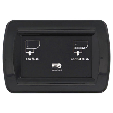 Detaljevisning af kontrolpanelet på Jabsco Quiet Flush E2