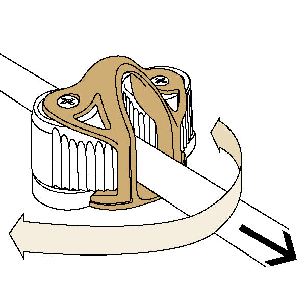 Ronstan lille frontbøjle grå monteret på en båd med tilbehør