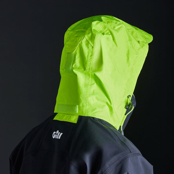 Zoomet ind på stoffet, der viser jakken's kvalitet
