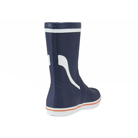 Gill gummistøvle kort navy set fra siden på grå baggrund