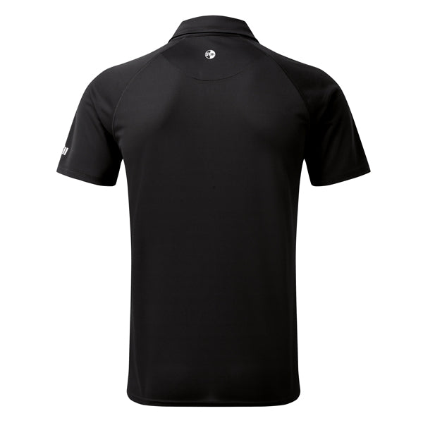 Gill UV008 polo sort set bagfra med detaljeret design
