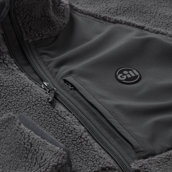 Gill 1704 Cromerty fleece jakke i grå vist bagfra