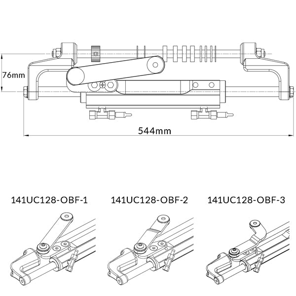 Ultraflex cylinderfrontmonteret model 2 i nærbillede