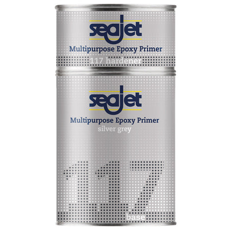 SeaJet 117 Multipurpose Epoxy Primer i hvid farve i en 1L beholder