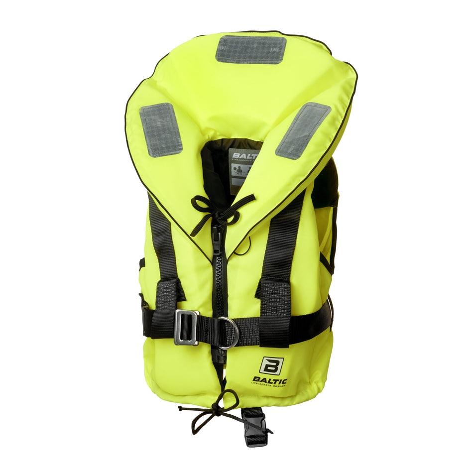 BALTIC, chaleco salvavidas infantil Ocean UV_Amarillo 1299 Talla 3-15 kg, anilla en D en la espalda