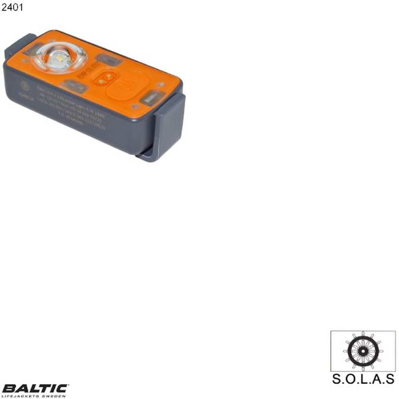 BALTIC, Luz de emergencia SOLAS automática blanca 2401, W4-A