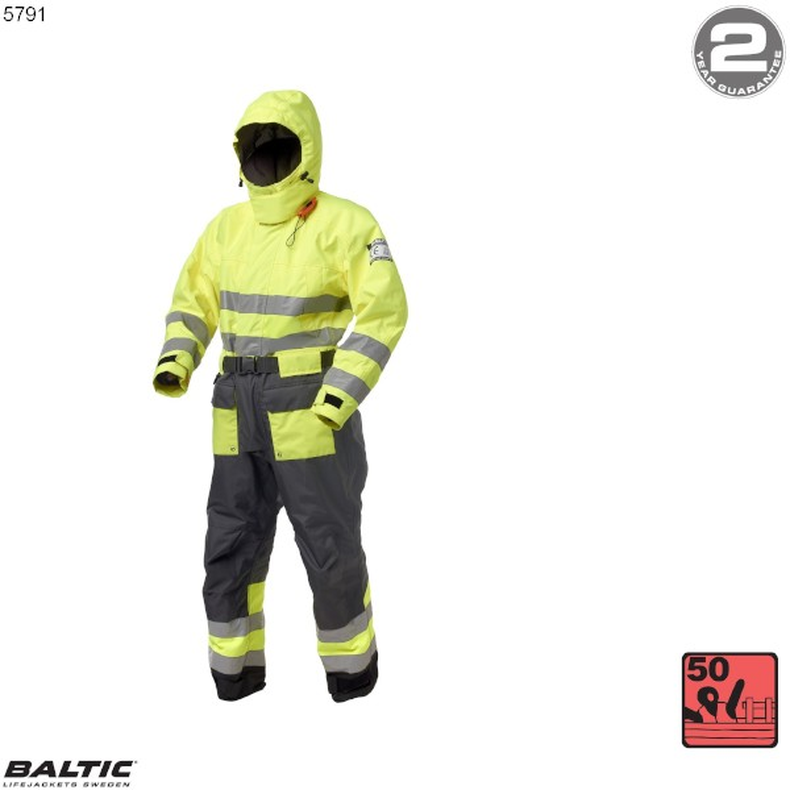 BALTIC, mono flotante de alta visibilidad UV_Amarillo-Negro 5791 Talla 90-100 kg